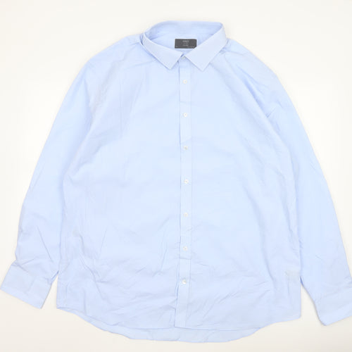 Marks and Spencer Men's Sky Blue Tailored Fit Dress Shirt 19in