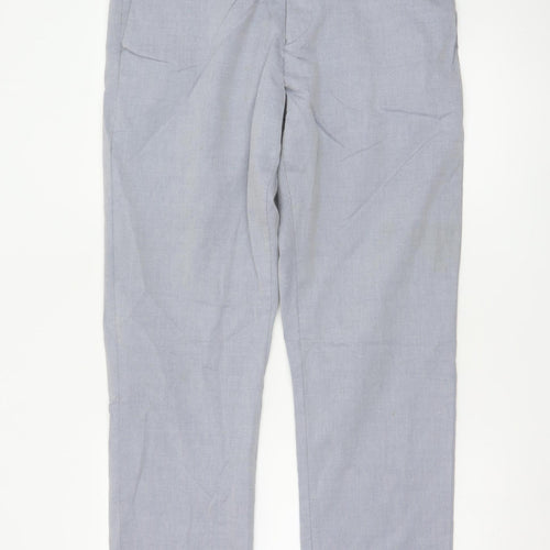 Reiss Men’s Grey Wool Cotton Chino Trousers 34in Regular Fit