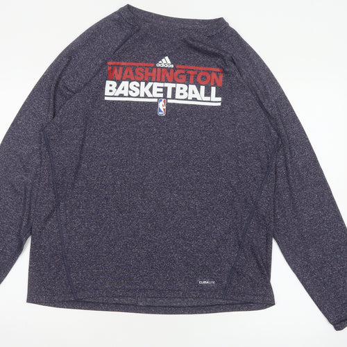 Adidas Men’s Blue Washington Basketball Long Sleeve Top Size L