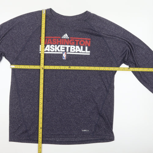 Adidas Men’s Blue Washington Basketball Long Sleeve Top Size L