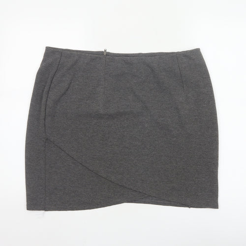 Pepperberry Women's Grey Size 18 Pencil Short Skirt
