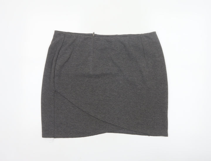 Pepperberry Women's Grey Size 18 Pencil Short Skirt
