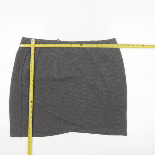 Pepperberry Women's Grey Size 18 Pencil Short Skirt