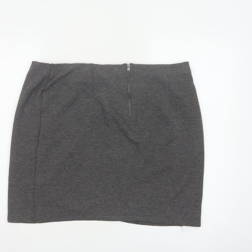 Pepperberry Women's Grey Size 18 Pencil Short Skirt