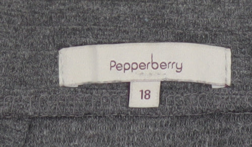 Pepperberry Women's Grey Size 18 Pencil Short Skirt