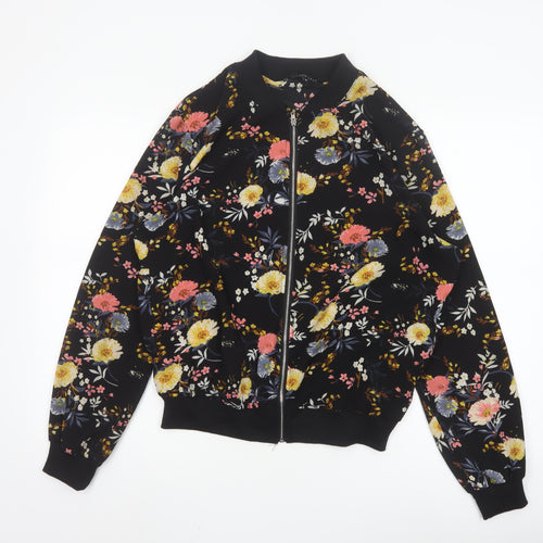 New Look Women’s Multicoloured Floral Bomber Jacket Size 12