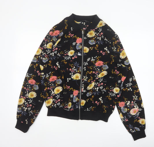 New Look Women’s Multicoloured Floral Bomber Jacket Size 12