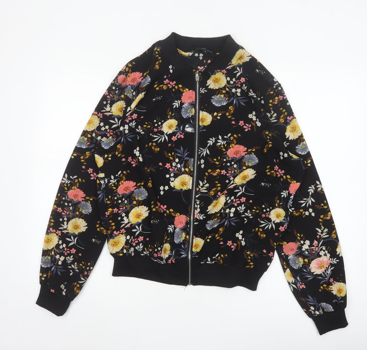 New Look Women’s Multicoloured Floral Bomber Jacket Size 12