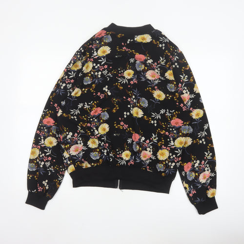 New Look Women’s Multicoloured Floral Bomber Jacket Size 12