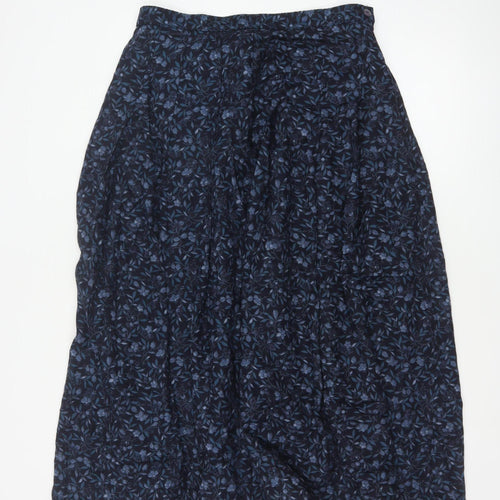 Marks and Spencer Women’s Blue Floral A-Line Midi Skirt Size 16