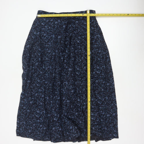 Marks and Spencer Women’s Blue Floral A-Line Midi Skirt Size 16