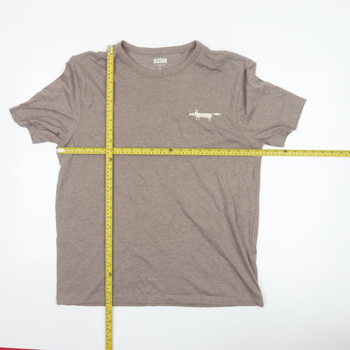 Next Men Brown Animal Logo Crew Neck T-Shirt Size L