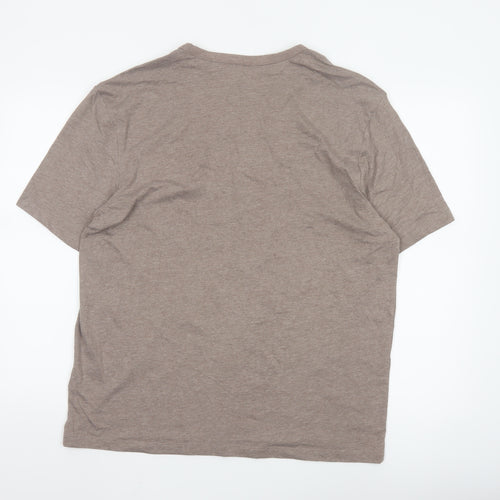 Next Men Brown Animal Logo Crew Neck T-Shirt Size L