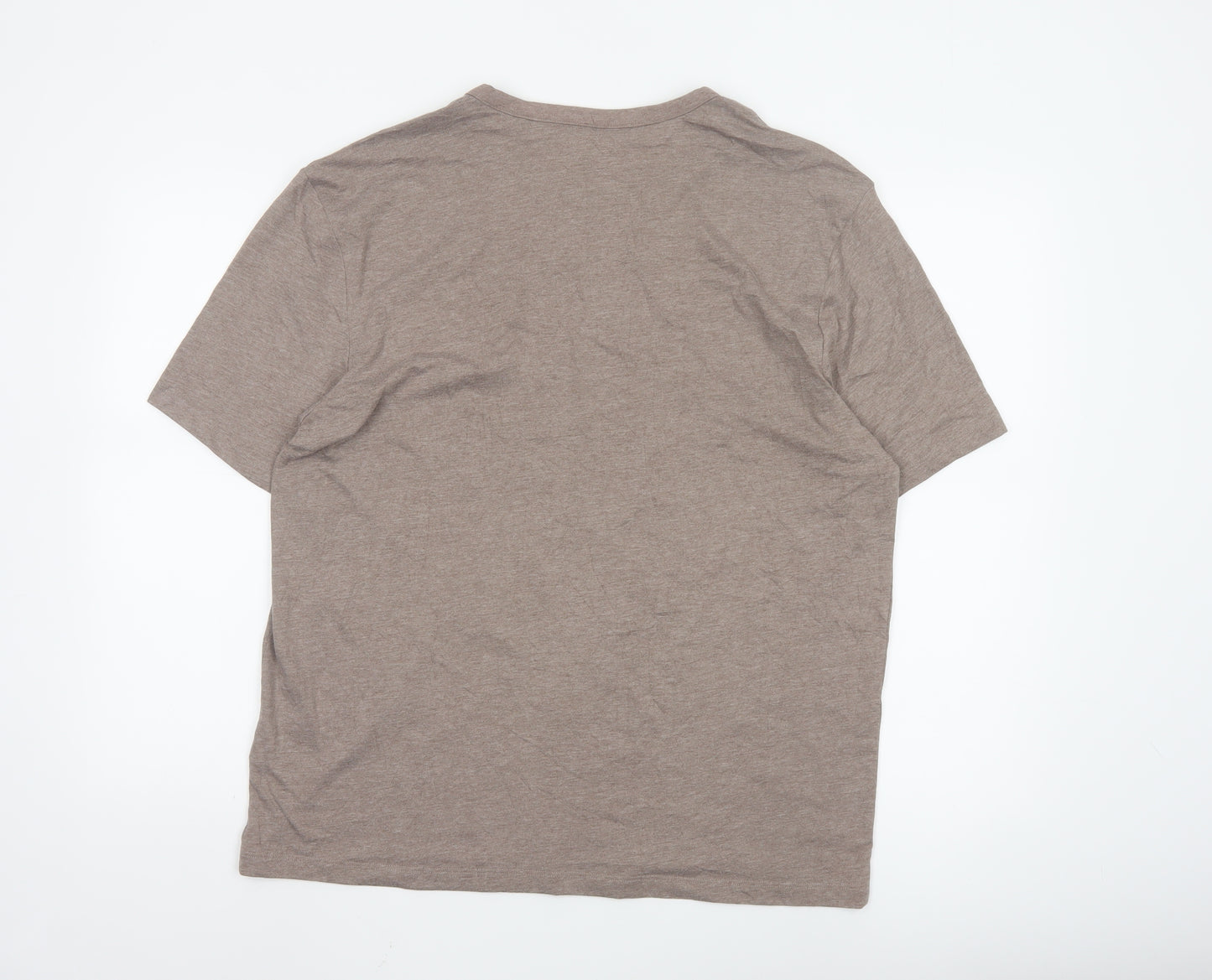 Next Men Brown Animal Logo Crew Neck T-Shirt Size L