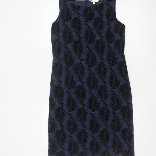 White Stuff Women's Blue Sleeveless Sheath Dress Size 8