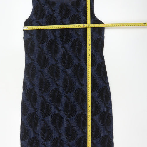 White Stuff Women's Blue Sleeveless Sheath Dress Size 8