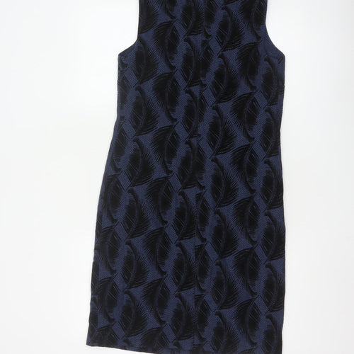 White Stuff Women's Blue Sleeveless Sheath Dress Size 8