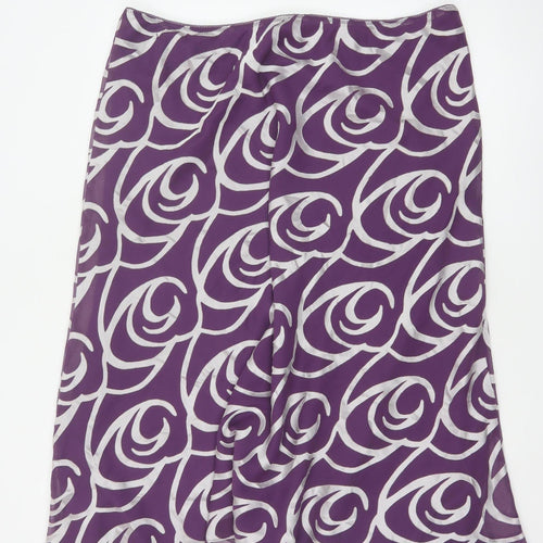 Jacques Vert Women's Purple A-Line Midi Skirt Size 22 Viscose Blend