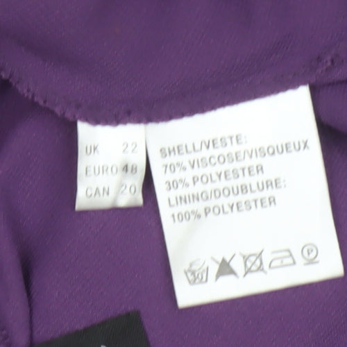 Jacques Vert Women's Purple A-Line Midi Skirt Size 22 Viscose Blend