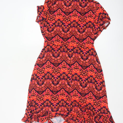 Roman Petite Women's Multicoloured Size 12 Jersey Wrap Dress