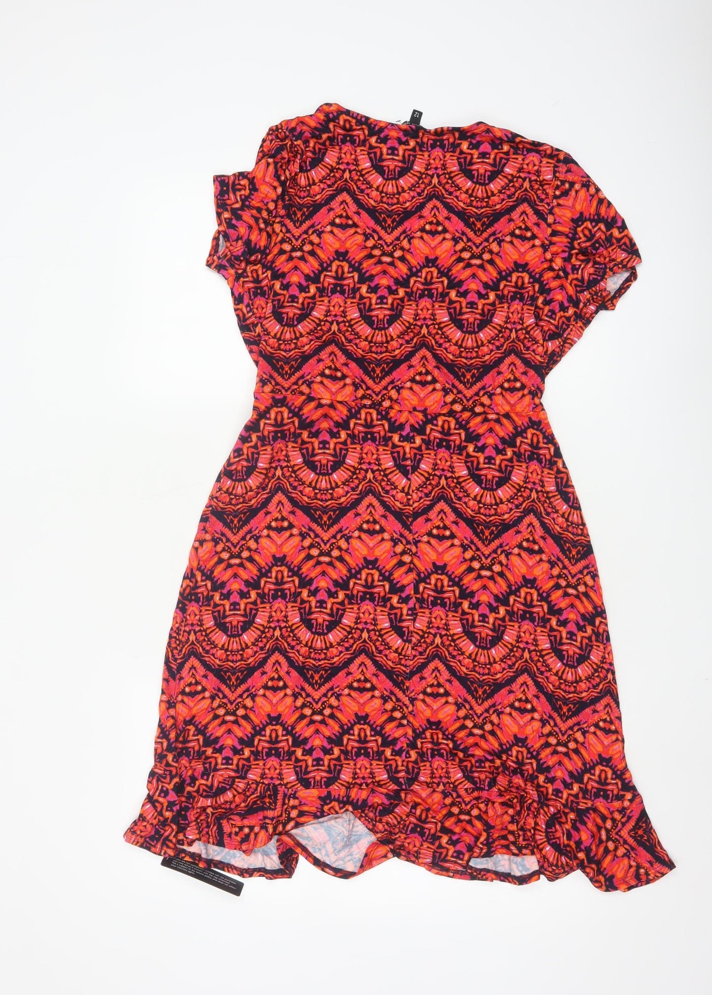 Roman Petite Women's Multicoloured Size 12 Jersey Wrap Dress
