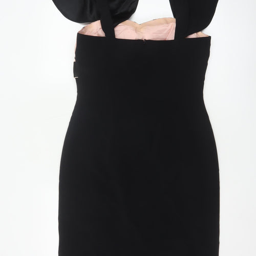 Veni Infantino for Ronald Joyce Women's Black & Pink UK 12 Bodycon Dress