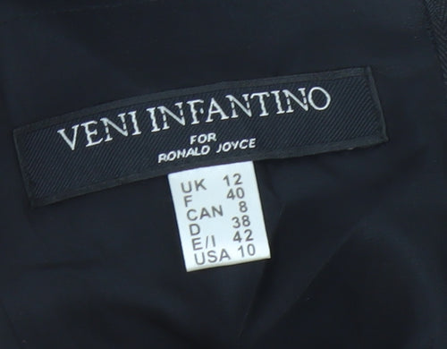 Veni Infantino for Ronald Joyce Women's Black & Pink UK 12 Bodycon Dress