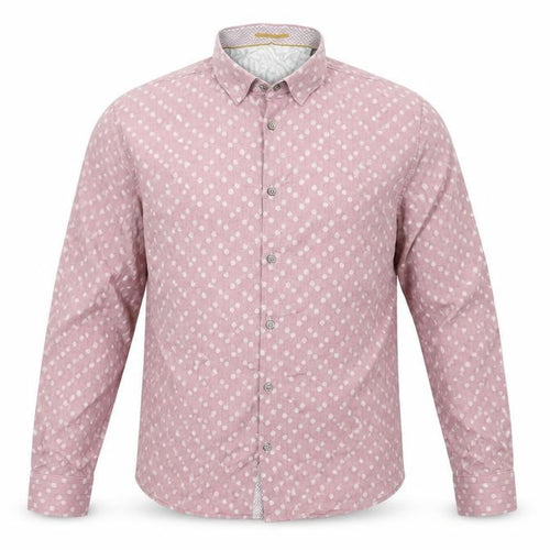 Ted Baker Men’s Pink Polka Dot Cotton Button-Up Shirt Size L