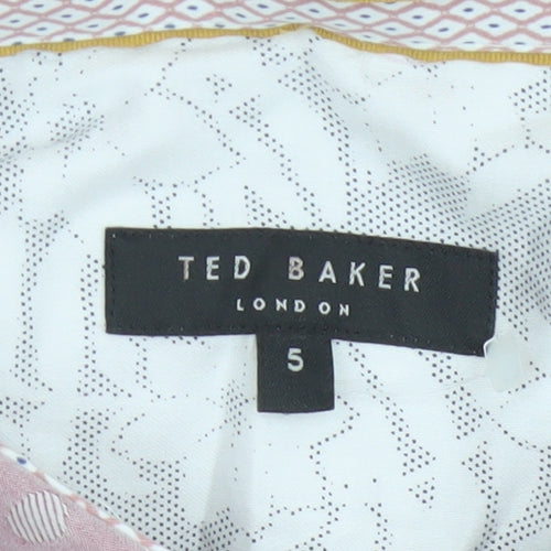 Ted Baker Men’s Pink Polka Dot Cotton Button-Up Shirt Size L