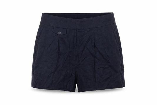 Marks and Spencer Womens Blue Linen Blend Chino Shorts Size 18