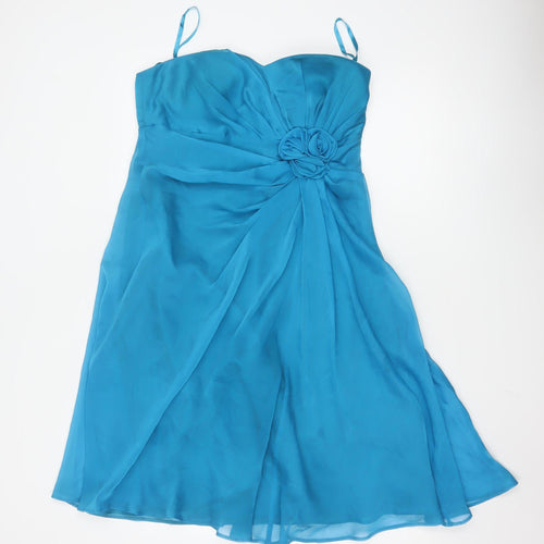 Début Women's Blue Knee Length A-Line Party Dress Size 12