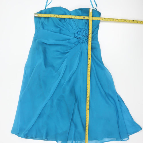 Début Women's Blue Knee Length A-Line Party Dress Size 12