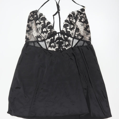 Ann Summers Womens Black XXL Lace Chemise Adjustable Straps