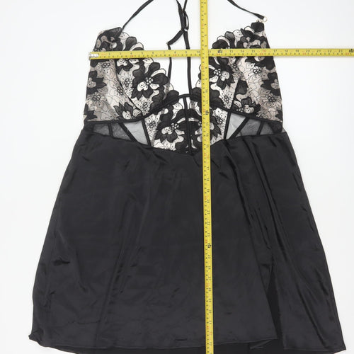 Ann Summers Womens Black XXL Lace Chemise Adjustable Straps