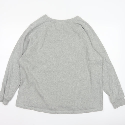 Next Women Grey Sequin Reindeer Pullover Sweatshirt Size 18