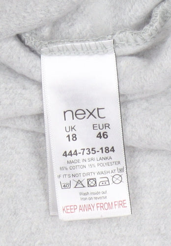 Next Women Grey Sequin Reindeer Pullover Sweatshirt Size 18