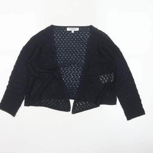 Morgan de Toi Women's Black Open-Knit Cardigan Size M