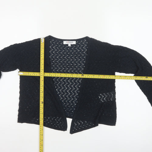 Morgan de Toi Women's Black Open-Knit Cardigan Size M