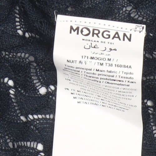 Morgan de Toi Women's Black Open-Knit Cardigan Size M
