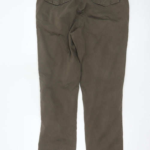 Jigsaw Men's Brown Chino Trousers Size 34 Regular Fit Cotton Blend