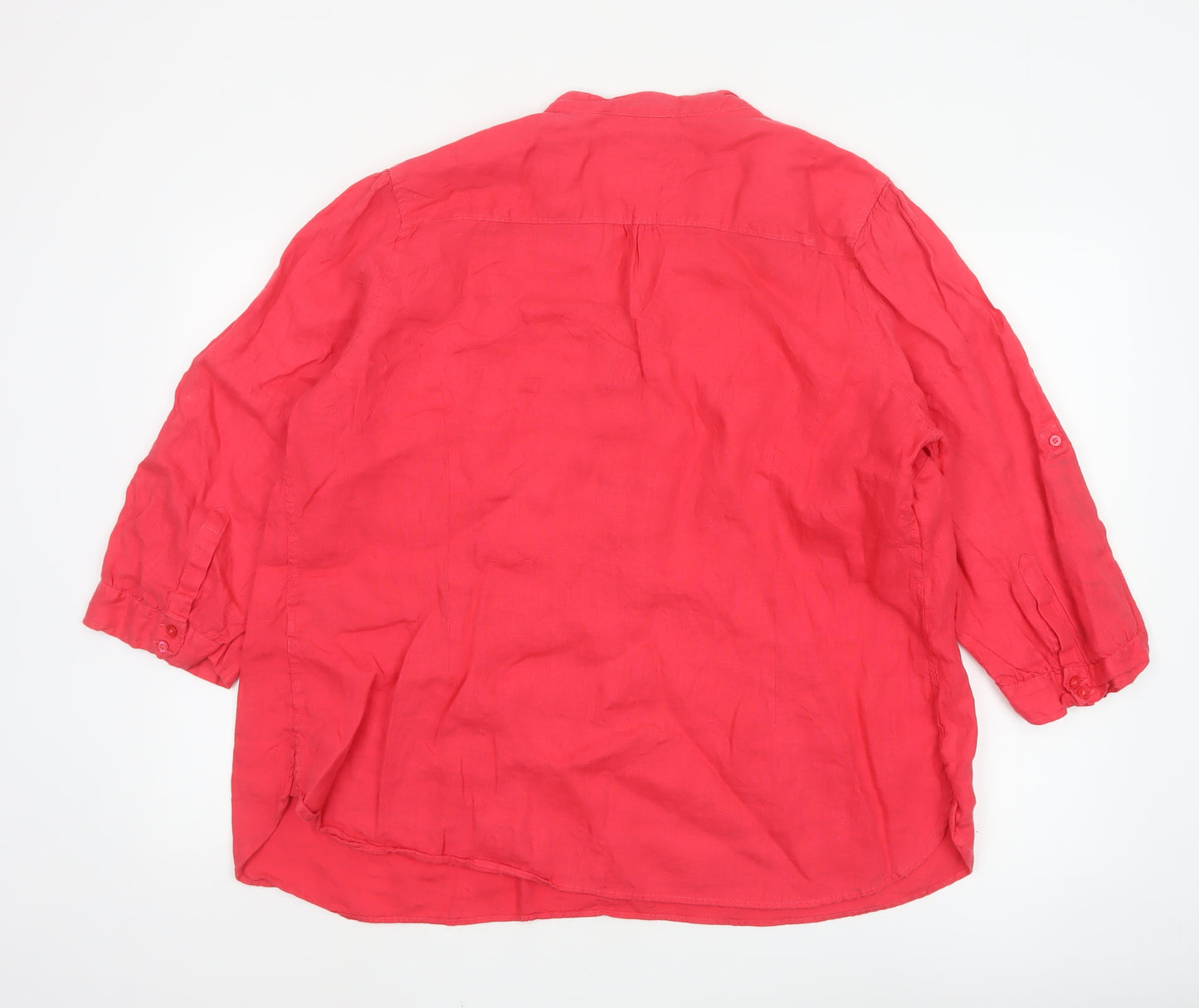 Marks and Spencer Women’s Pink Linen Tunic Blouse Size 22