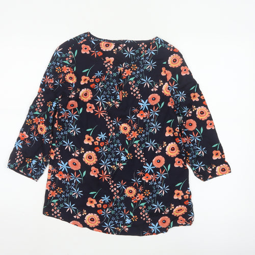 Marks and Spencer Womens Multicoloured Floral Viscose Tunic Blouse Size 8