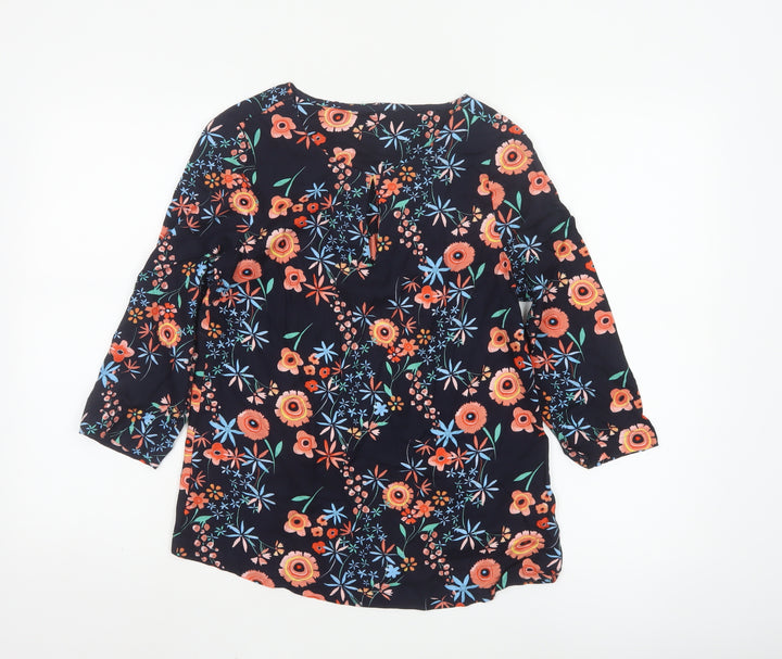 Marks and Spencer Womens Multicoloured Floral Viscose Tunic Blouse Size 8