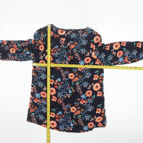 Marks and Spencer Womens Multicoloured Floral Viscose Tunic Blouse Size 8