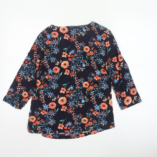 Marks and Spencer Womens Multicoloured Floral Viscose Tunic Blouse Size 8