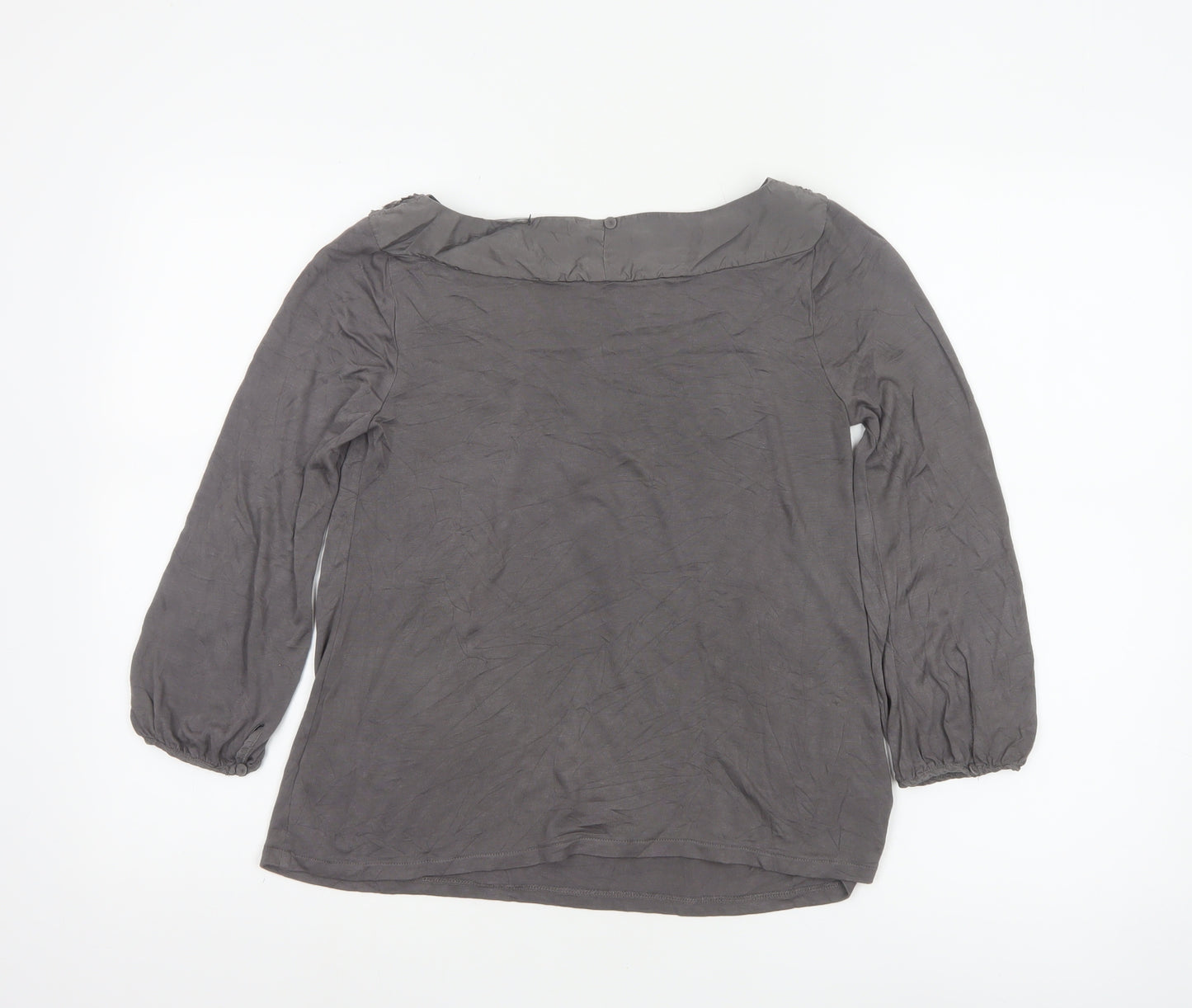 Boden Women's Grey Tunic Style Silk Blend Blouse UK 6