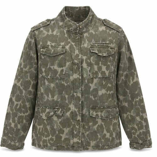 Hush Womens Green Camouflage Military Jacket Size 12