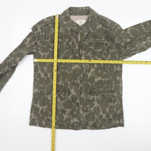 Hush Womens Green Camouflage Military Jacket Size 12
