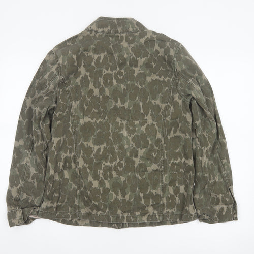 Hush Womens Green Camouflage Military Jacket Size 12