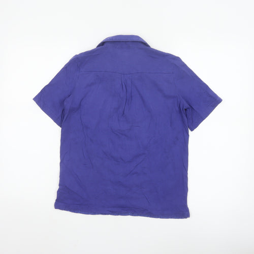 Cotton Traders Women's Purple Lace Polo Blouse Size 10